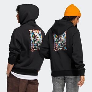 Adidas Mettz Mobbing Hoodie Skateboarding Artist Women's S Black HM9358 Painting